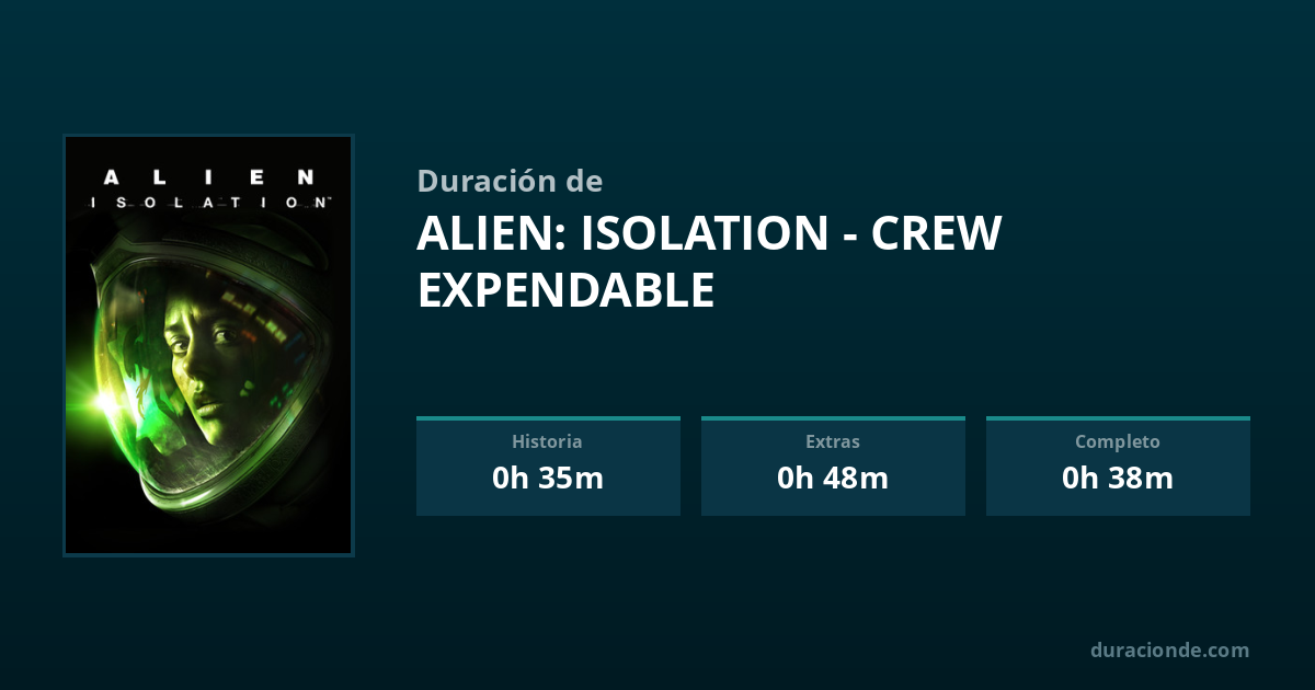 ¿Cuánto dura Alien: Isolation - Crew Expendable? | DuracionDe