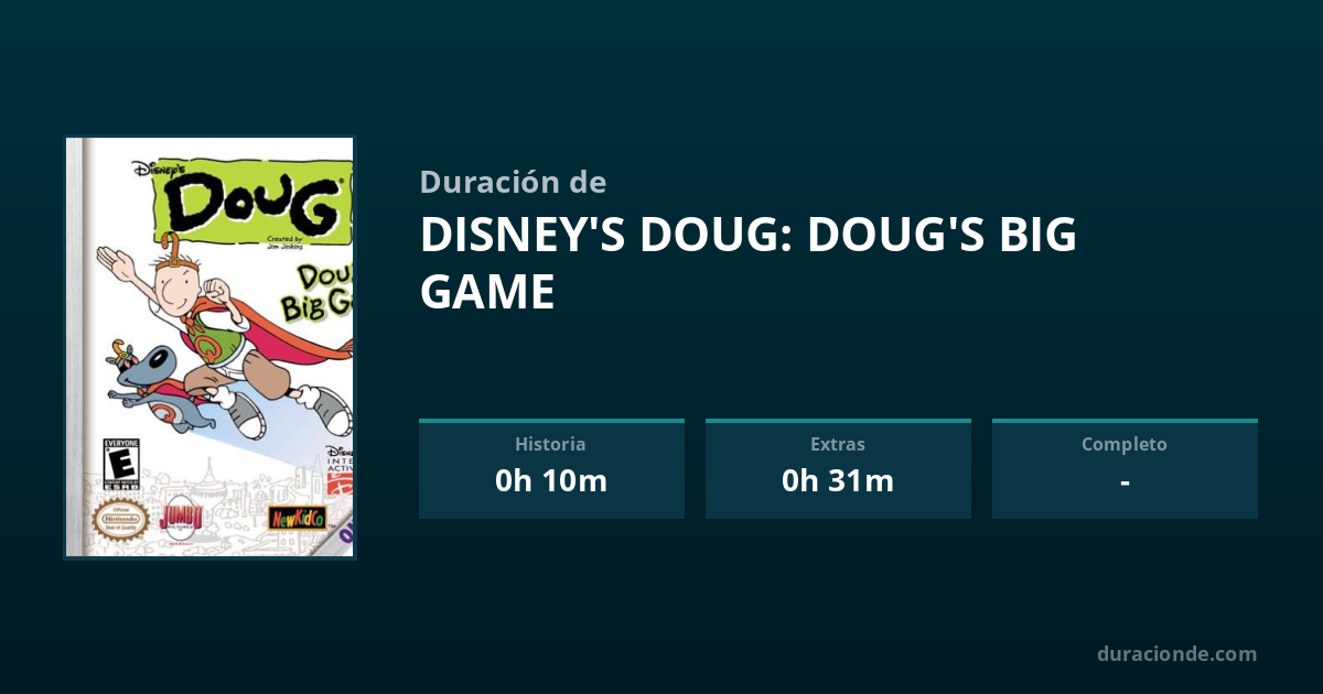 ¿Cuánto dura Disney's Doug: Doug's Big Game? | DuracionDe