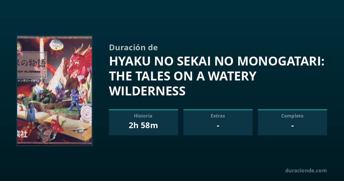¿Cuánto dura Hyaku no Sekai no Monogatari: The Tales on a Watery ...