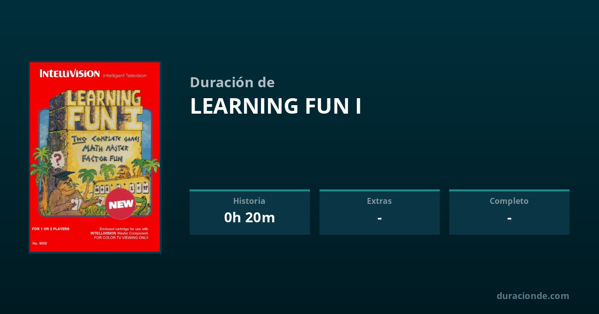 ¿Cuánto dura Learning Fun I? | DuracionDe