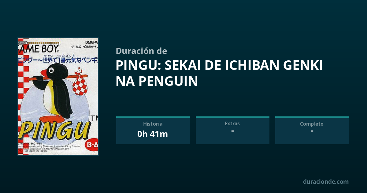 ¿Cuánto dura Pingu: Sekai de Ichiban Genki na Penguin? | DuracionDe
