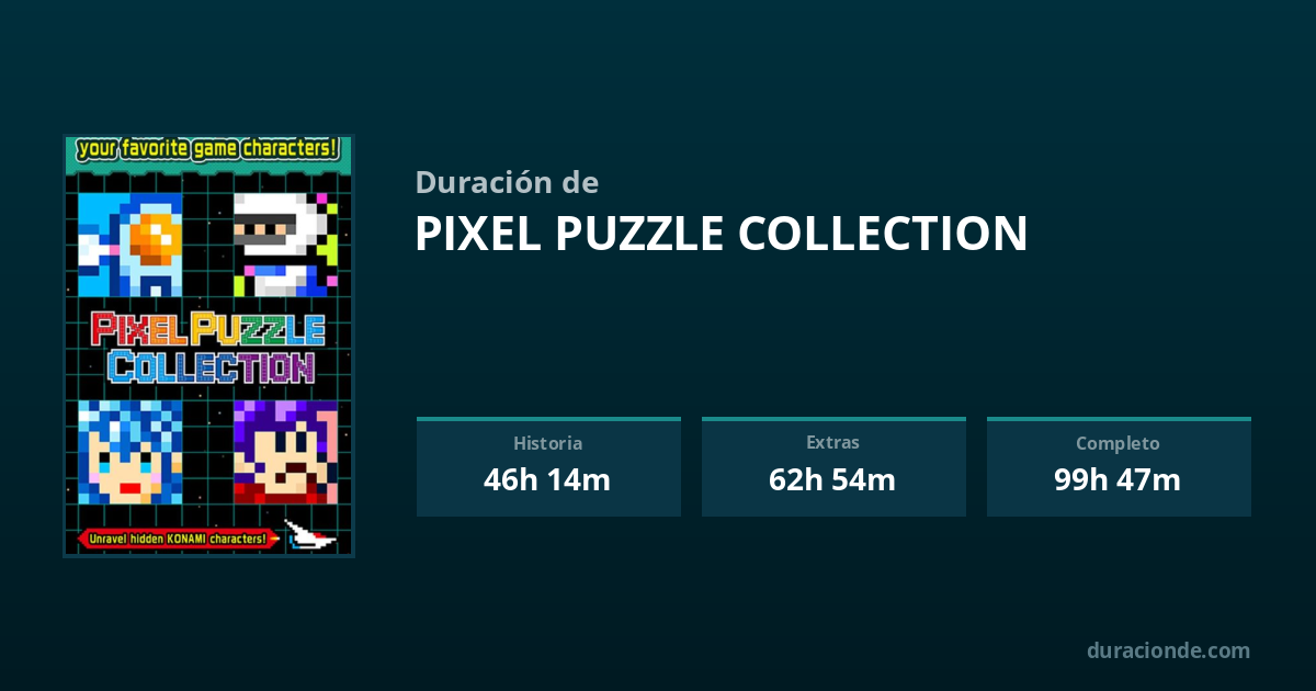 ¿Cuánto dura PIXEL PUZZLE COLLECTION? | DuracionDe