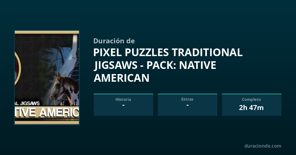¿Cuánto dura Pixel Puzzles Traditional Jigsaws - Pack: Native American ...