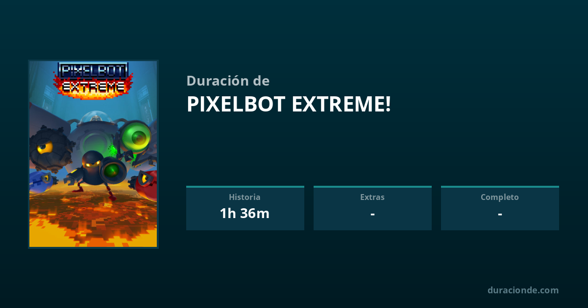 ¿Cuánto dura pixelBOT EXTREME!? | DuracionDe