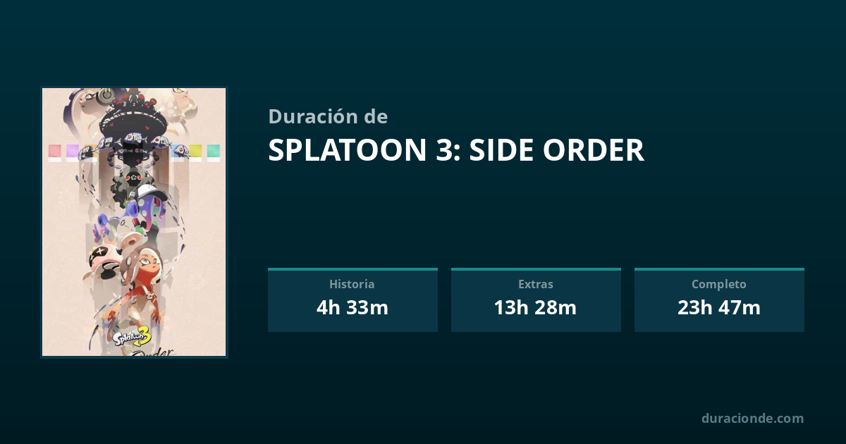 Side Order Tips ¿Cuánto dura Splatoon 3: Side Order? | DuracionDe