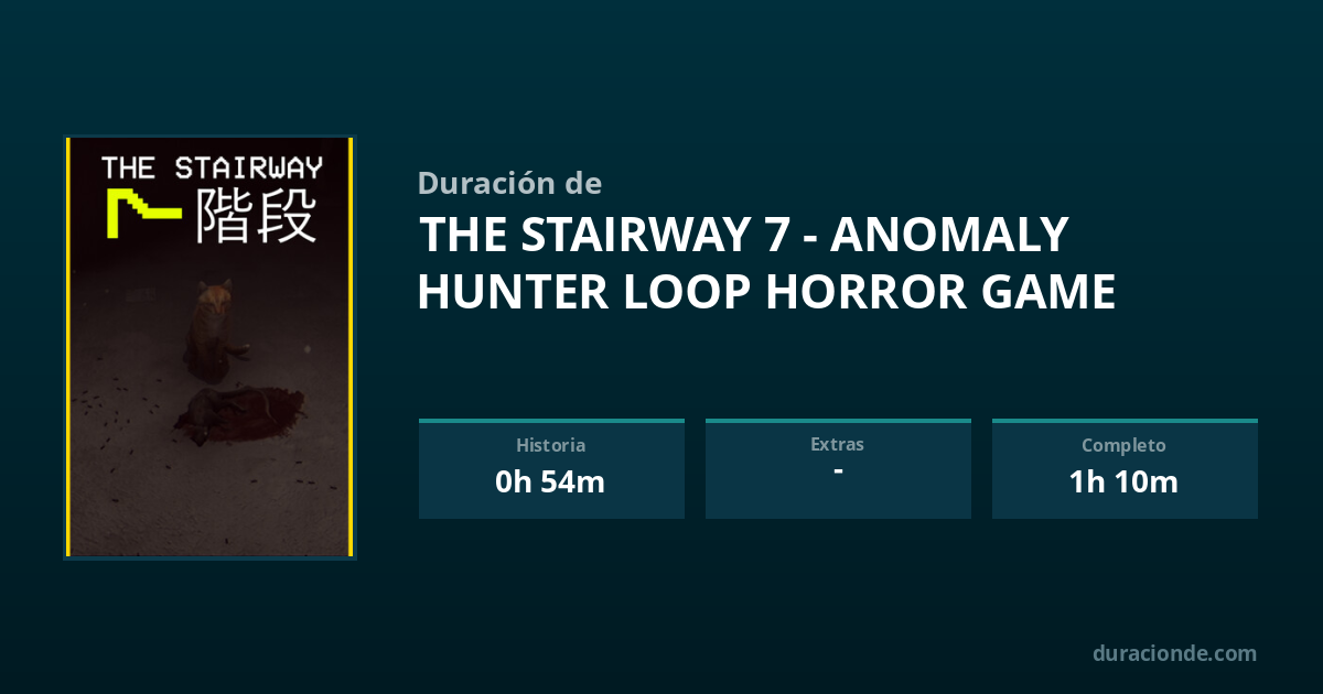 7 Anomaly ¿Cuánto dura The Stairway 7 - Anomaly Hunter Loop Horror Game? | DuracionDe