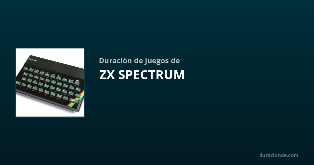 Plataforma: ZX Spectrum | DuracionDe