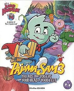 Carátula de Pajama Sam 3: You Are What You Eat From Your Head To Your Feet