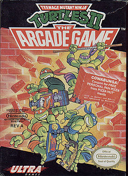 Carátula de Teenage Mutant Ninja Turtles II: The Arcade Game