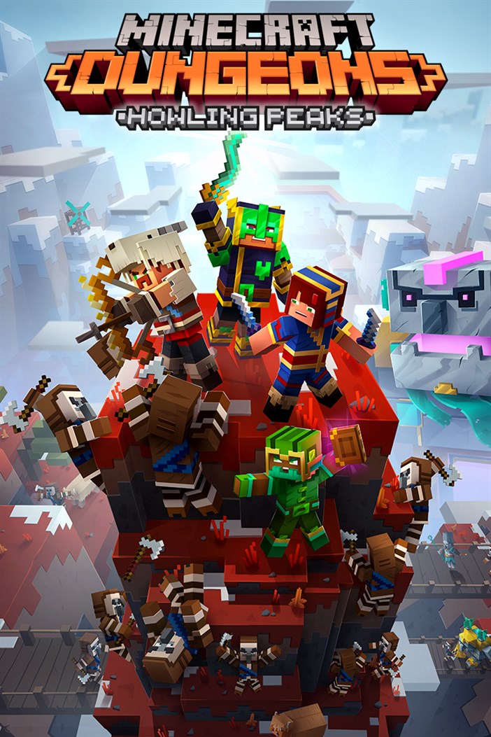 Carátula de Minecraft Dungeons: Howling Peaks