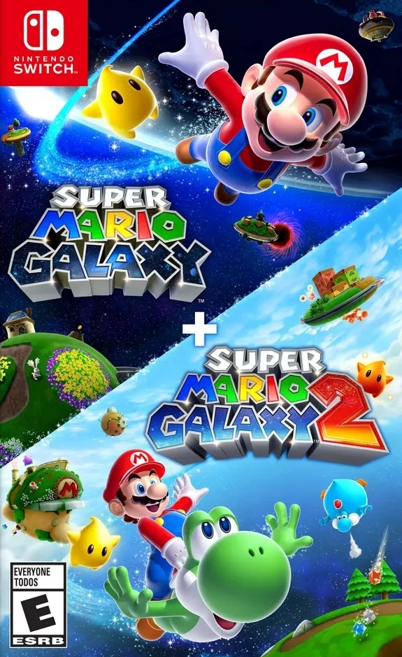 Carátula de Super Mario Galaxy + Super Mario Galaxy 2