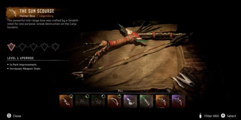 Mejores armas legendarias en Horizon Forbidden West 3