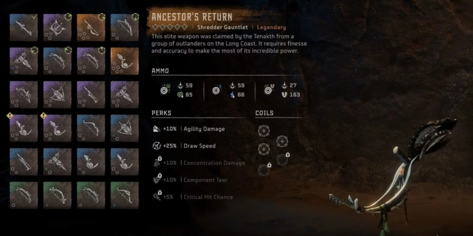 Mejores armas legendarias en Horizon Forbidden West 8