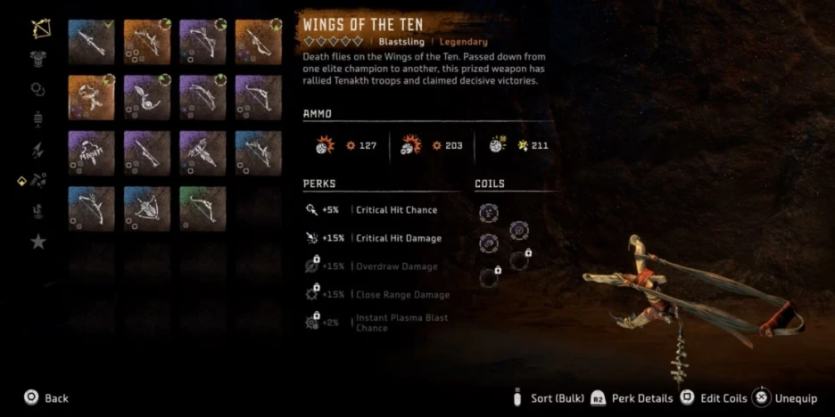 Mejores armas legendarias en Horizon Forbidden West 9