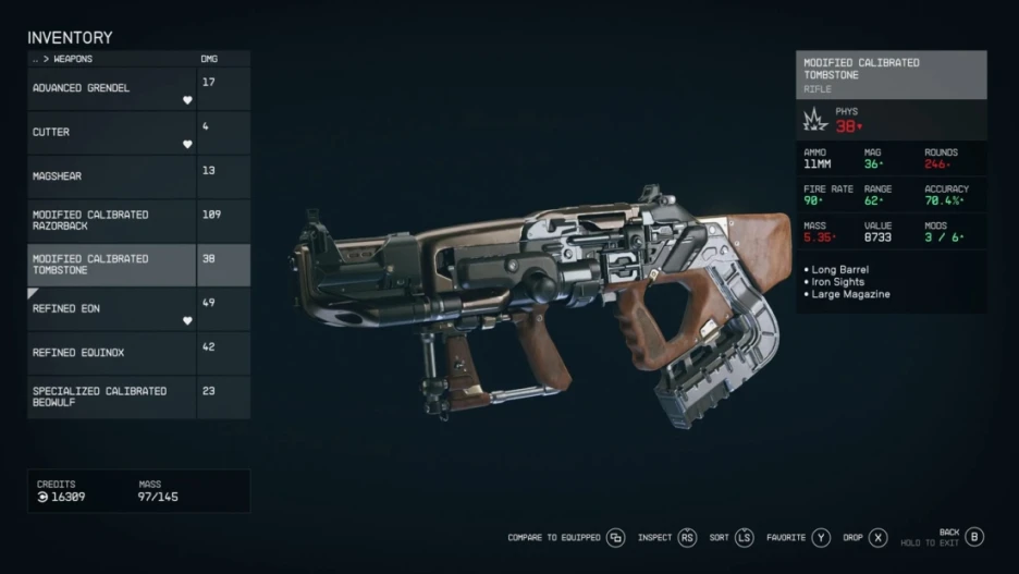 Guía de armas de Starfield: mejores armas y mods 9