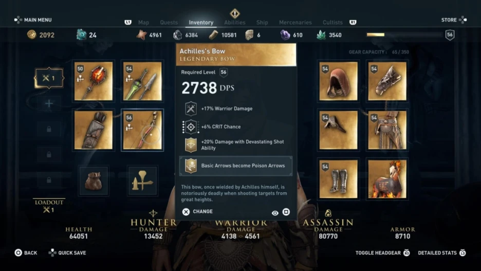 Mejores armas y equipo en Assassins Creed Odyssey 3